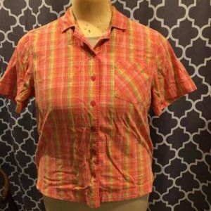 3/$20 Erika Tangerine Plaid Vintage 90’s Shirt 2x